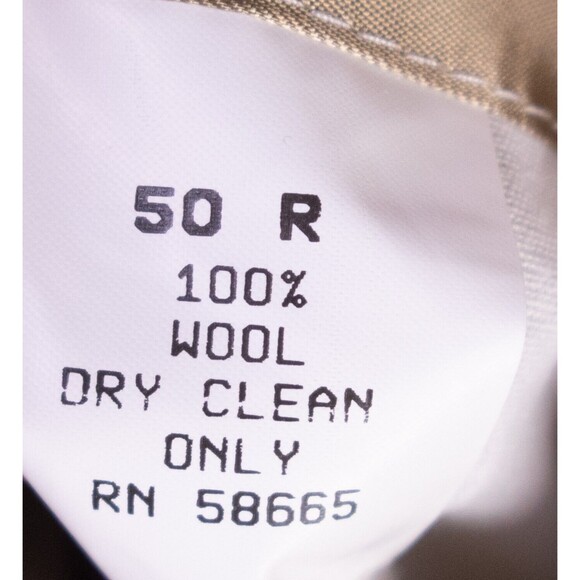 NORDSTROM Mens Blazer Sport Coat Two Button Jacket 50R Wool Beige Suit - Picture 10 of 14